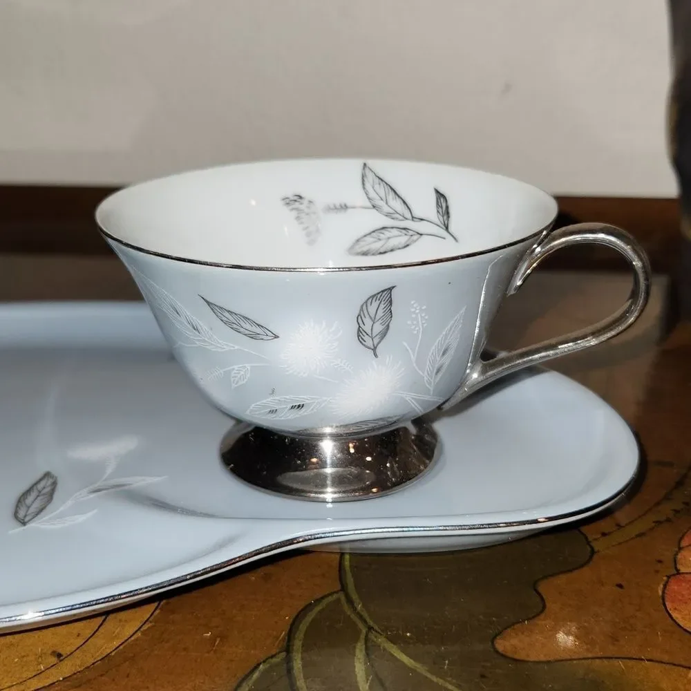 Sapphire by Deville Snack Plate and Footed Cup
